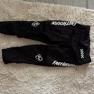 Fasthouse Kids Black dirtbike pants size junior 18